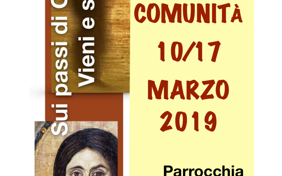 Arriva la settimana della comunità
