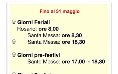 Nuovi orari S.Messe