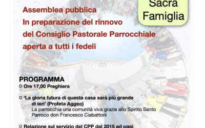 Rinnovo Consiglio Pastorale Parrocchiale